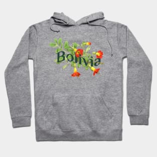 Bolivia Vintage Botanical Illustration Hoodie